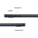 LAPTOP  MACBOOK AIR 13.6'' (MW123GR/A) (M4/16GB/256GB SSD) MIDNIGHT